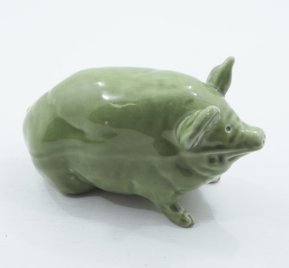 FINE SCOTTISH WEMYSS WARE GREEN PIGLET