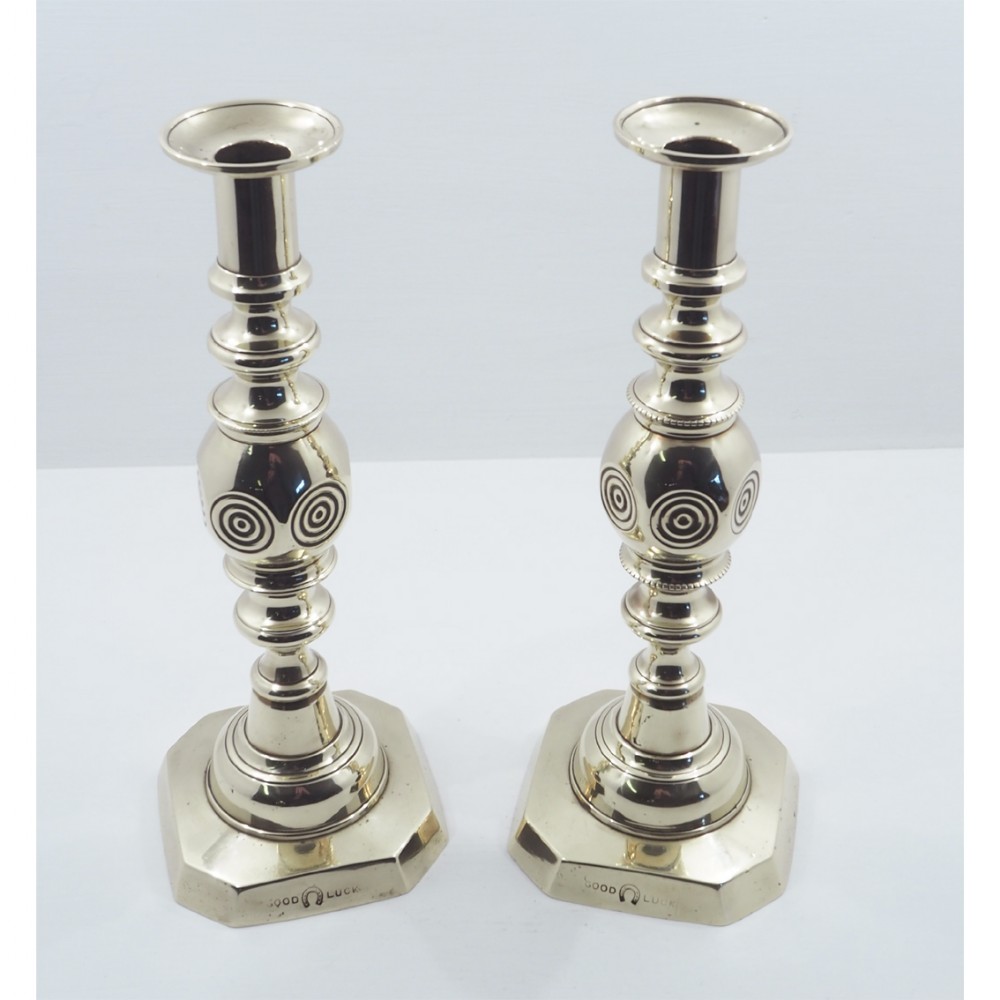 LARGE PAIR OF TOP QUALITY BRASS CANDLESTICKS