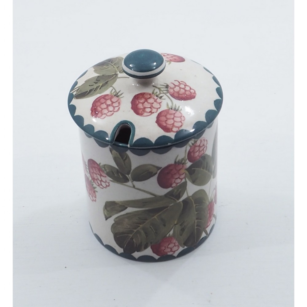 EARLY SCOTTISH WEMYSS RASPBERRIES JAM POT