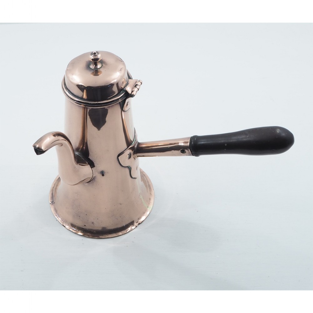 GEORGIAN COPPER CHOCOLATE POT. NICE SHAPE.