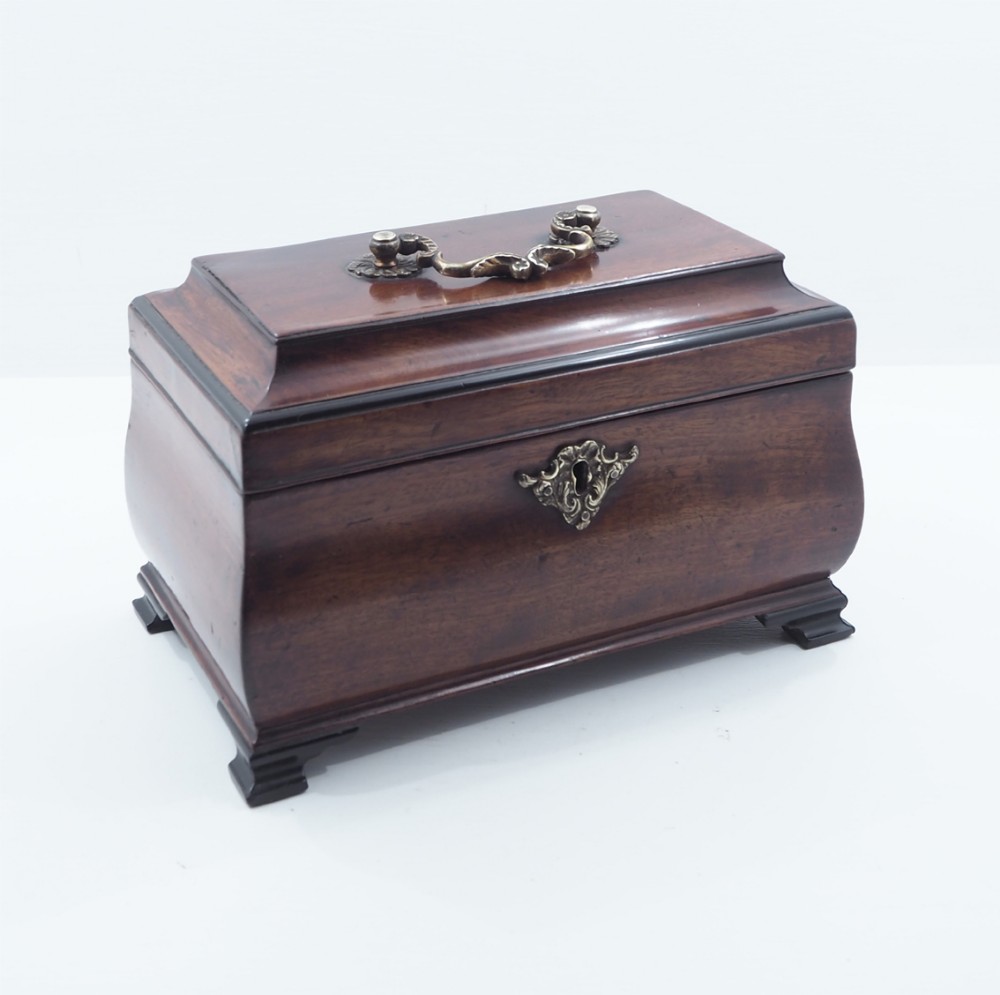 QUALITY GEORGE III OGEE SHAPED TEA CADDY