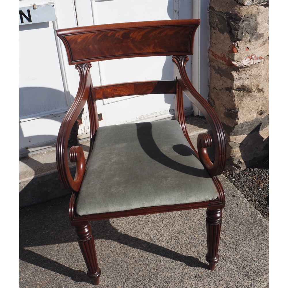 REGENCY GILLOWS STYLE MAHOGANY DESK CHAIR 