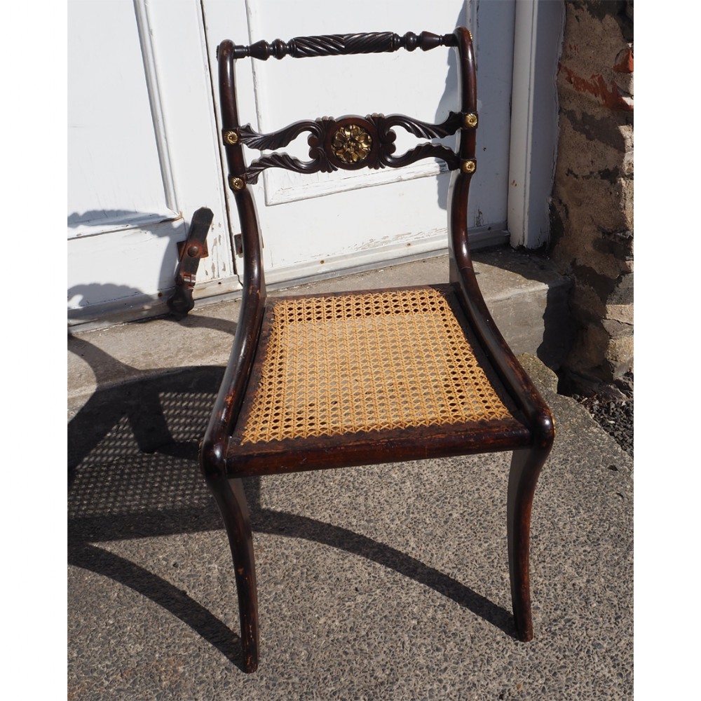 PURE REGENCY SIMULATED SABRE LEG HAND CHAIR