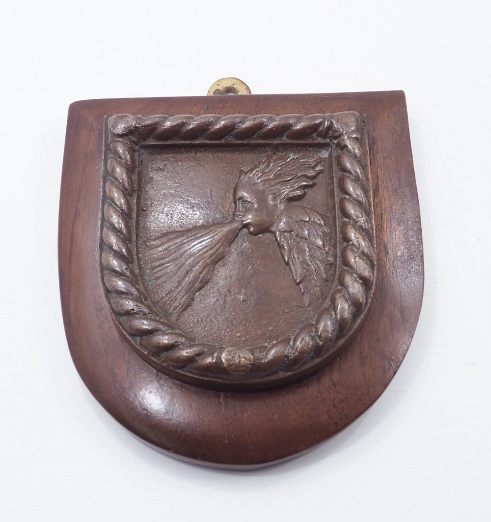 UNUSUAL GEORGIAN BRONZE FIRE PLACQUE