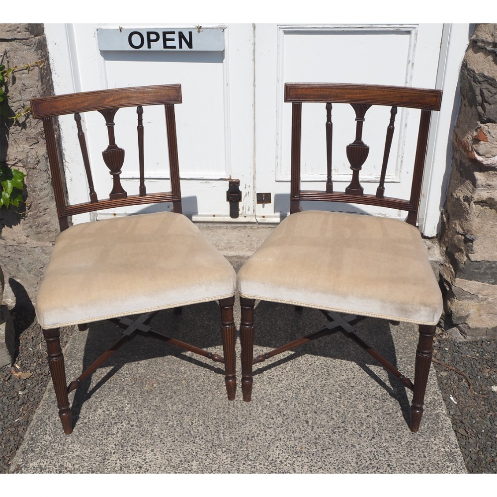 FINE PAIR OF GEORGIAN SCOTTISH HAND CHAIRS