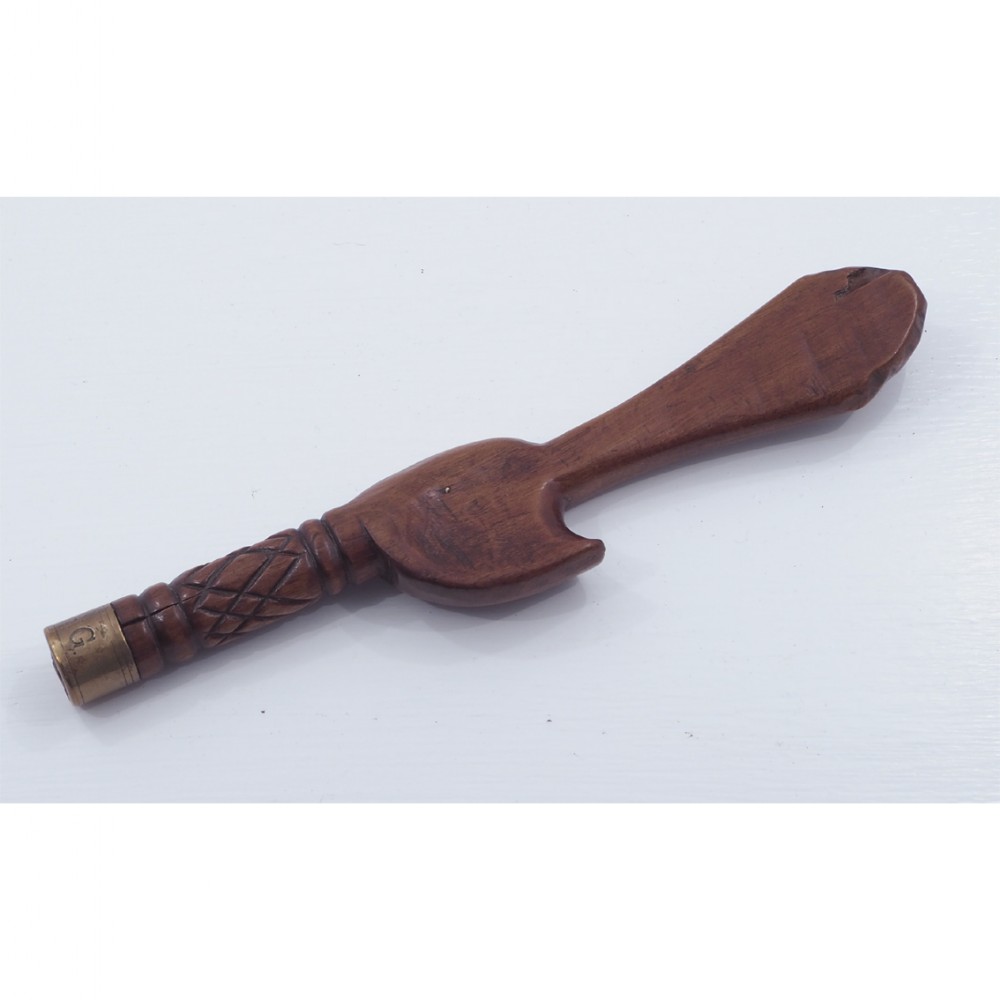 LATE 18th CENTURY FRUITWOOD KNITTING SHEATH