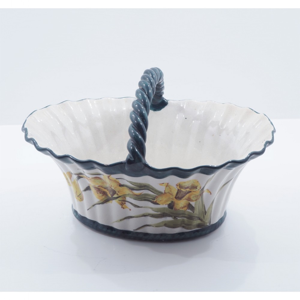 RARE EARLY WEMYSS WARE DAFFODILS BASKET 