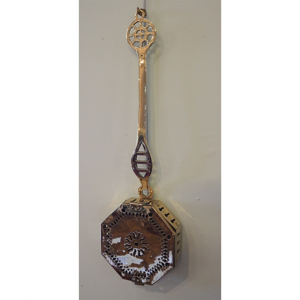 18th CENTURY BRASS CHESTNUT ROASTER