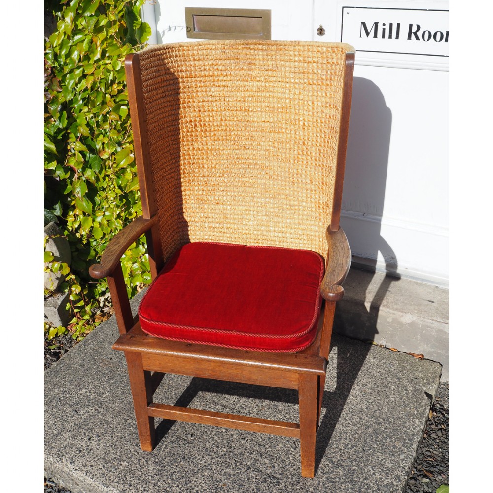 SUPERB LARGE GENTS OAK ORKNEY CHAIR