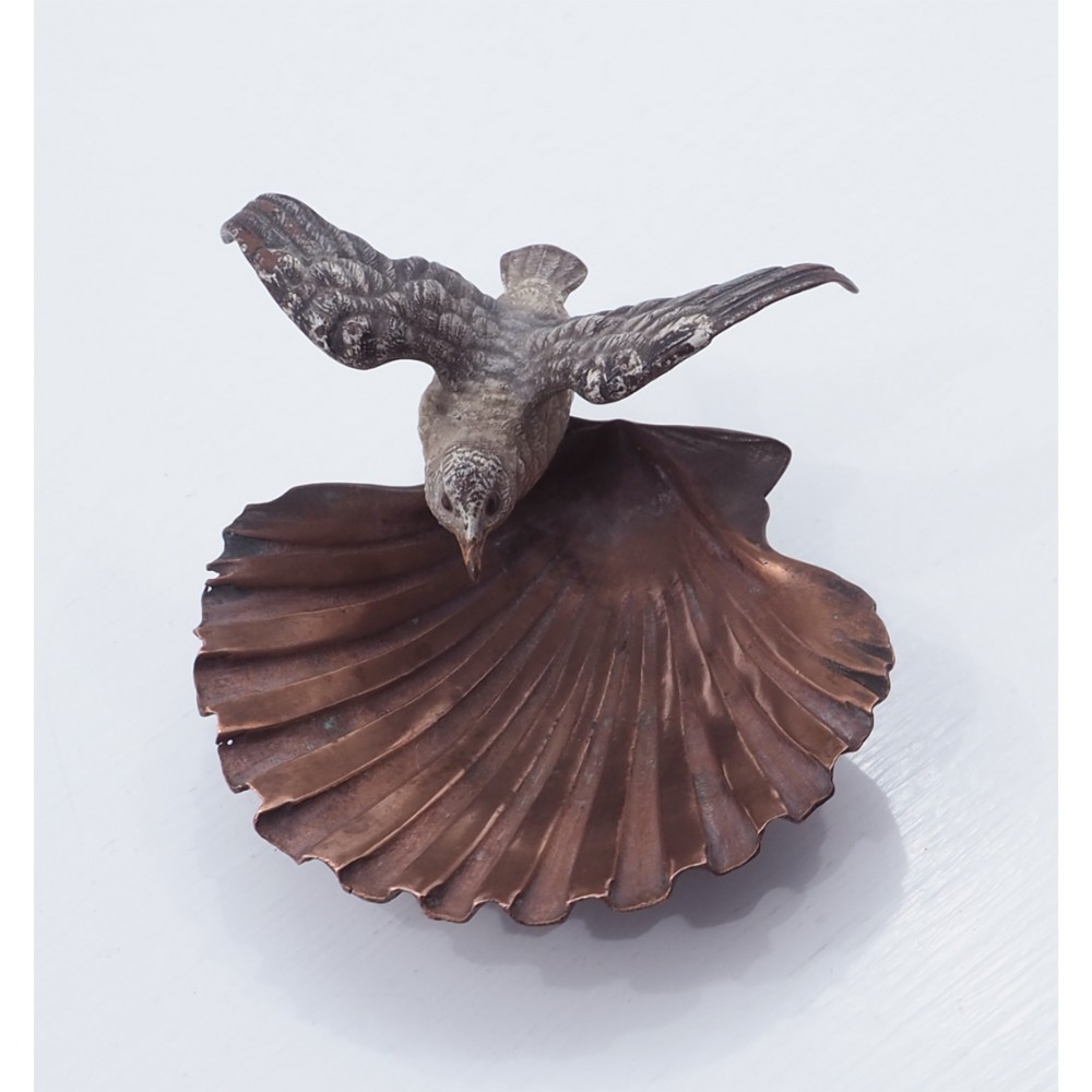 GOOD AUSTRIAN COLD PAINTED BRONZE ASHTRAY