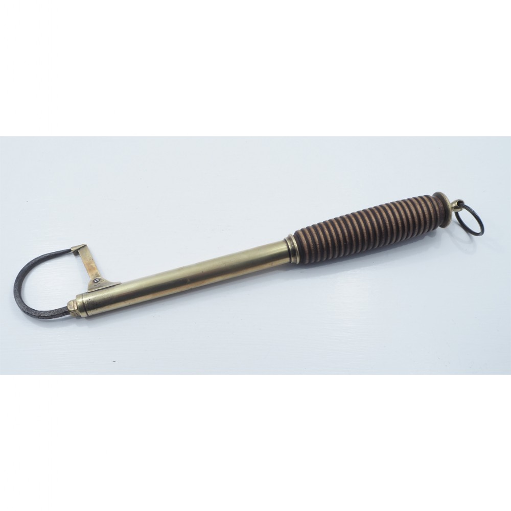 VICTORIAN SCOTTISH BRASS & METAL SALMON GAFF