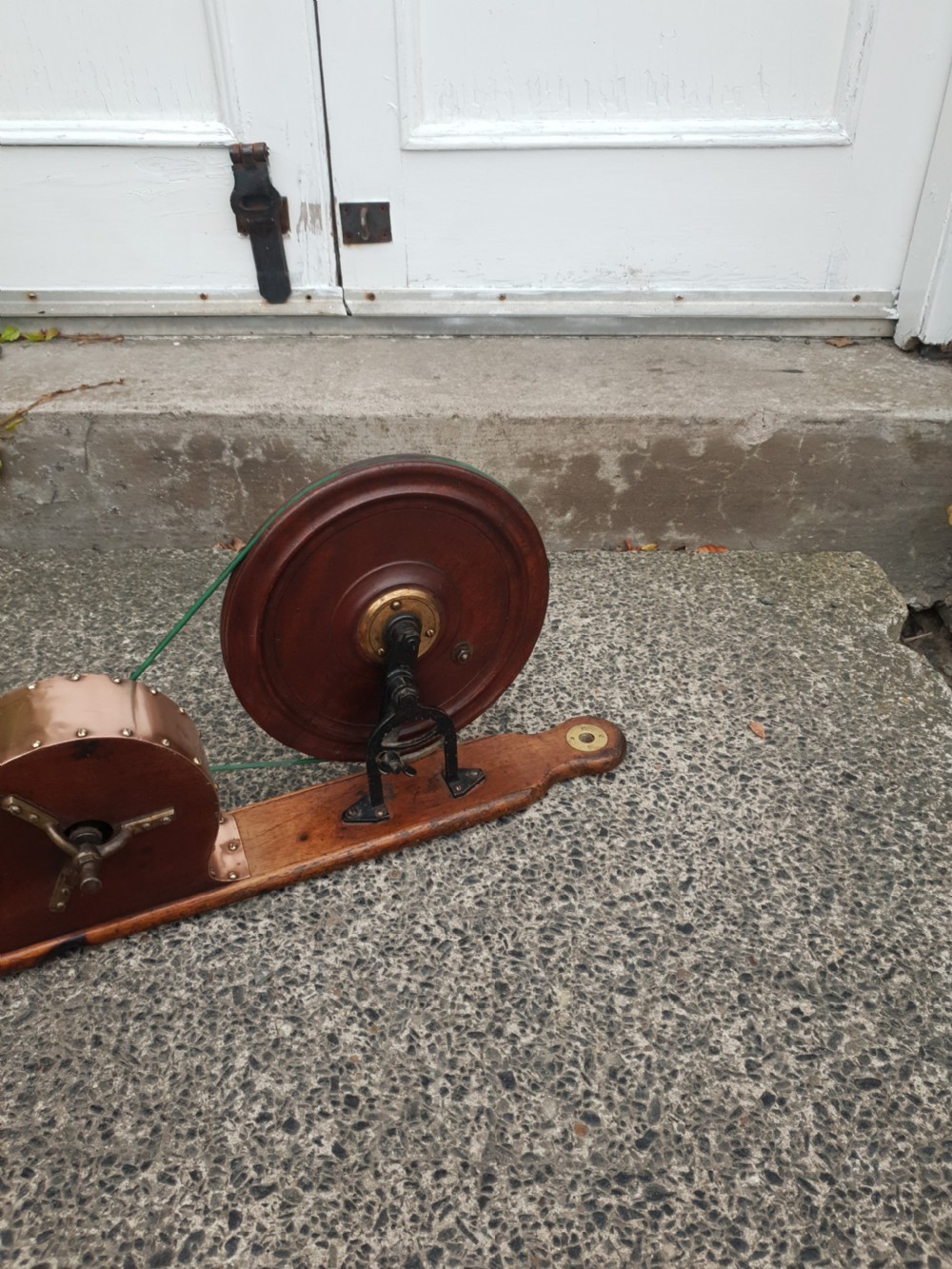 GEORGIAN MAHOGANY & COPPER MECHANICAL BELLOWS  View IV
