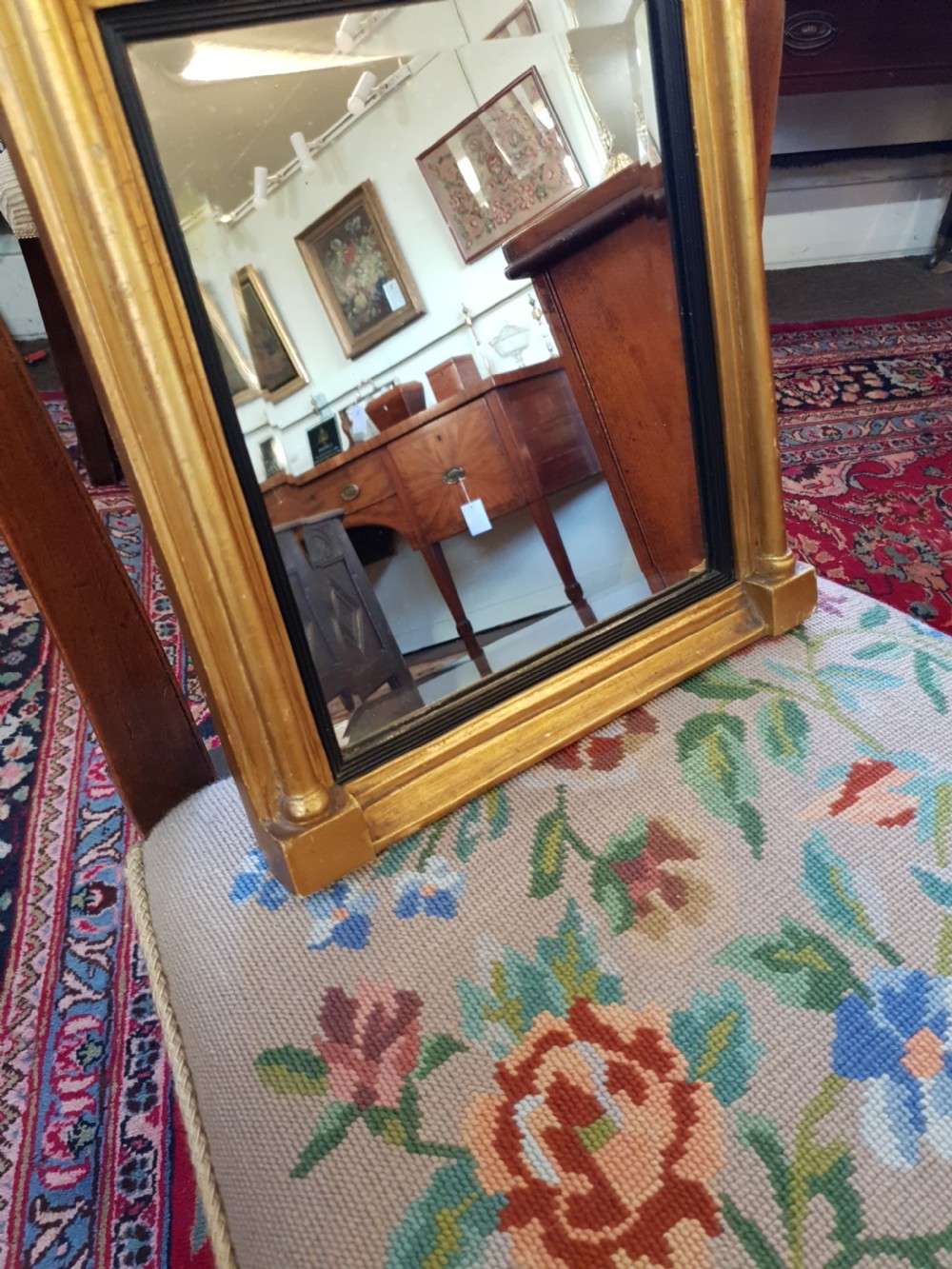 DELIGHTFUL SMALL REGENCY GILTWOOD PIER MIRROR View IV