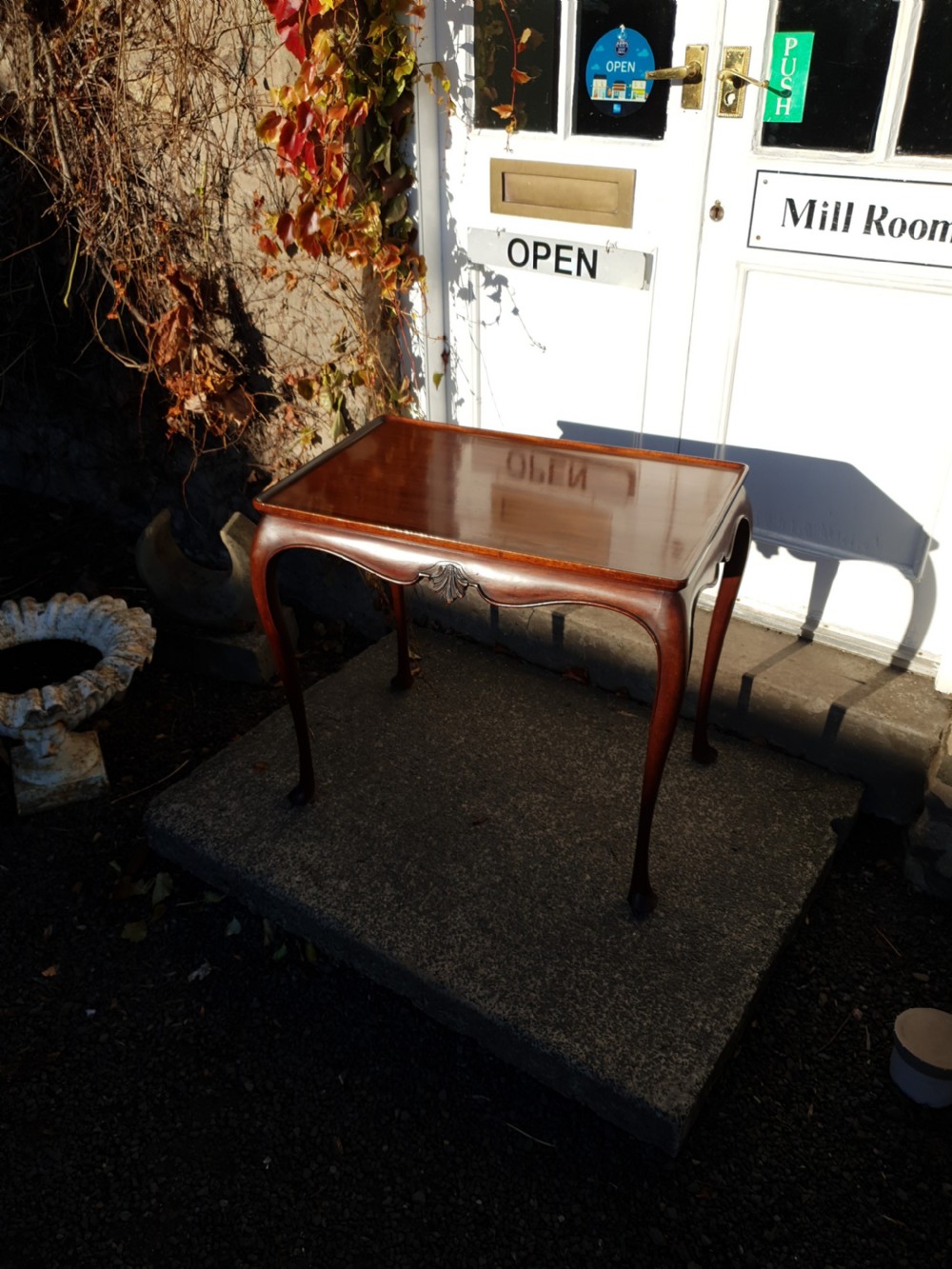 GEORGE 3rd STYLE IRISH MAHOGANY SILVER TABLE View II