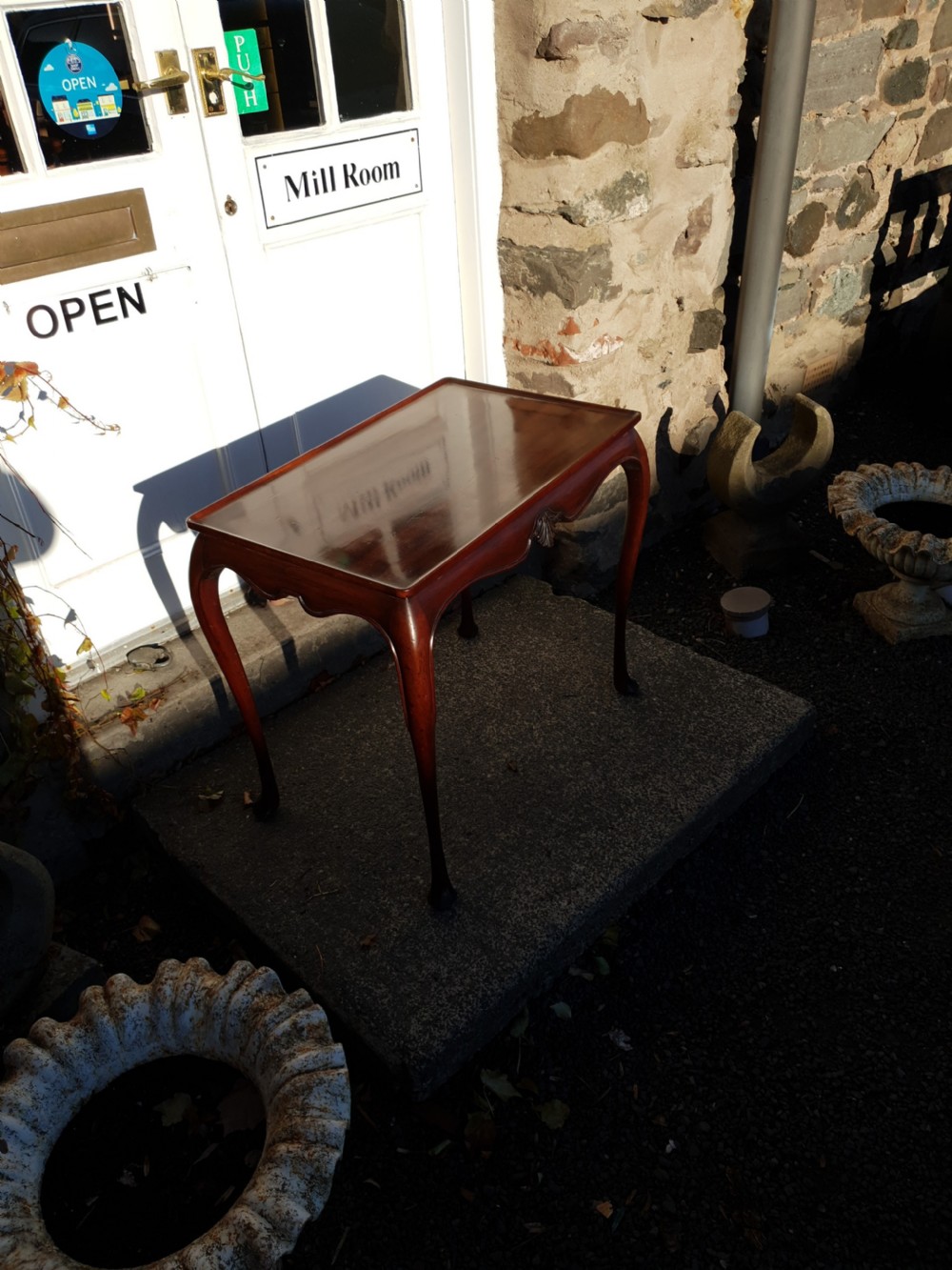 GEORGE 3rd STYLE IRISH MAHOGANY SILVER TABLE View III