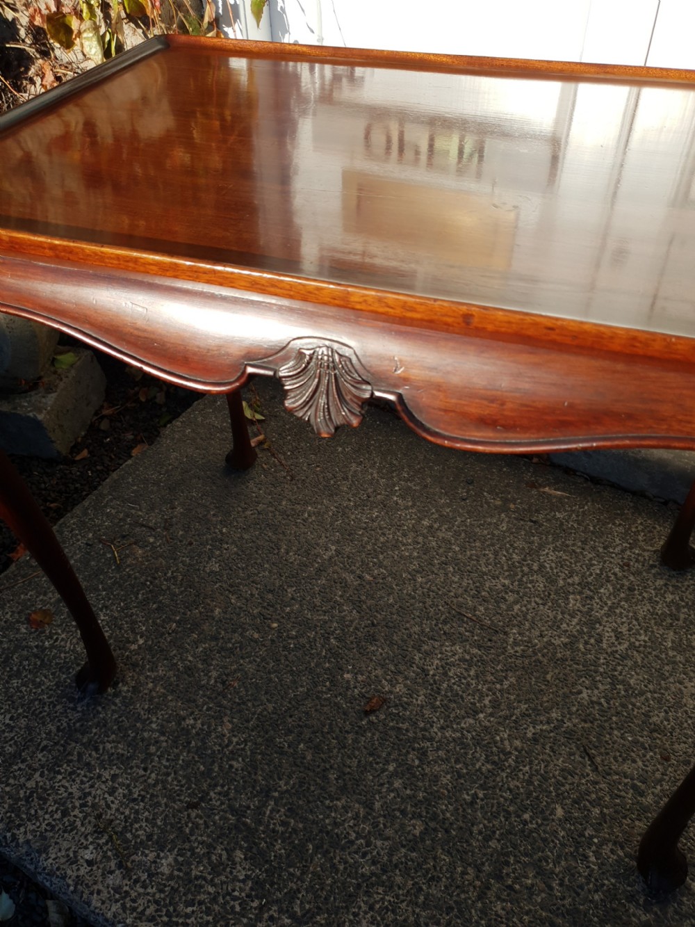 GEORGE 3rd STYLE IRISH MAHOGANY SILVER TABLE View IV