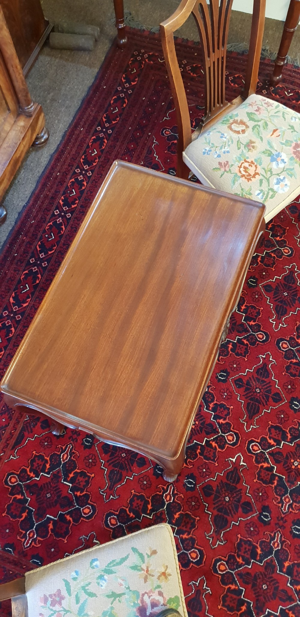 GEORGE 3rd STYLE IRISH MAHOGANY SILVER TABLE View V
