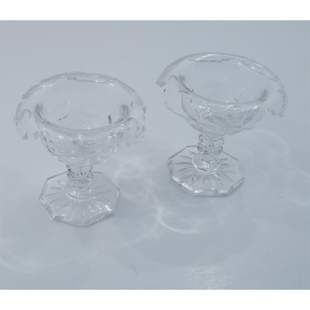 PRETTY PAIR OF 19th CENTURY GLASS SALTS
