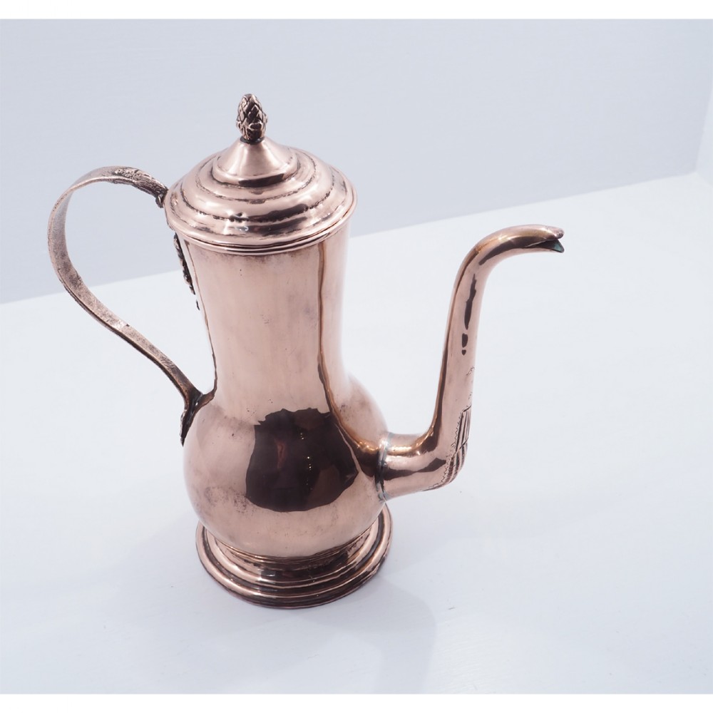 EARLY 19th CENTURY DUTCH COPPER COFFEE POT