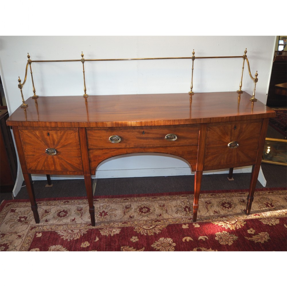 LARGE GEORGIAN SCOTTISH BOW-FRONT SIDEBOARD 