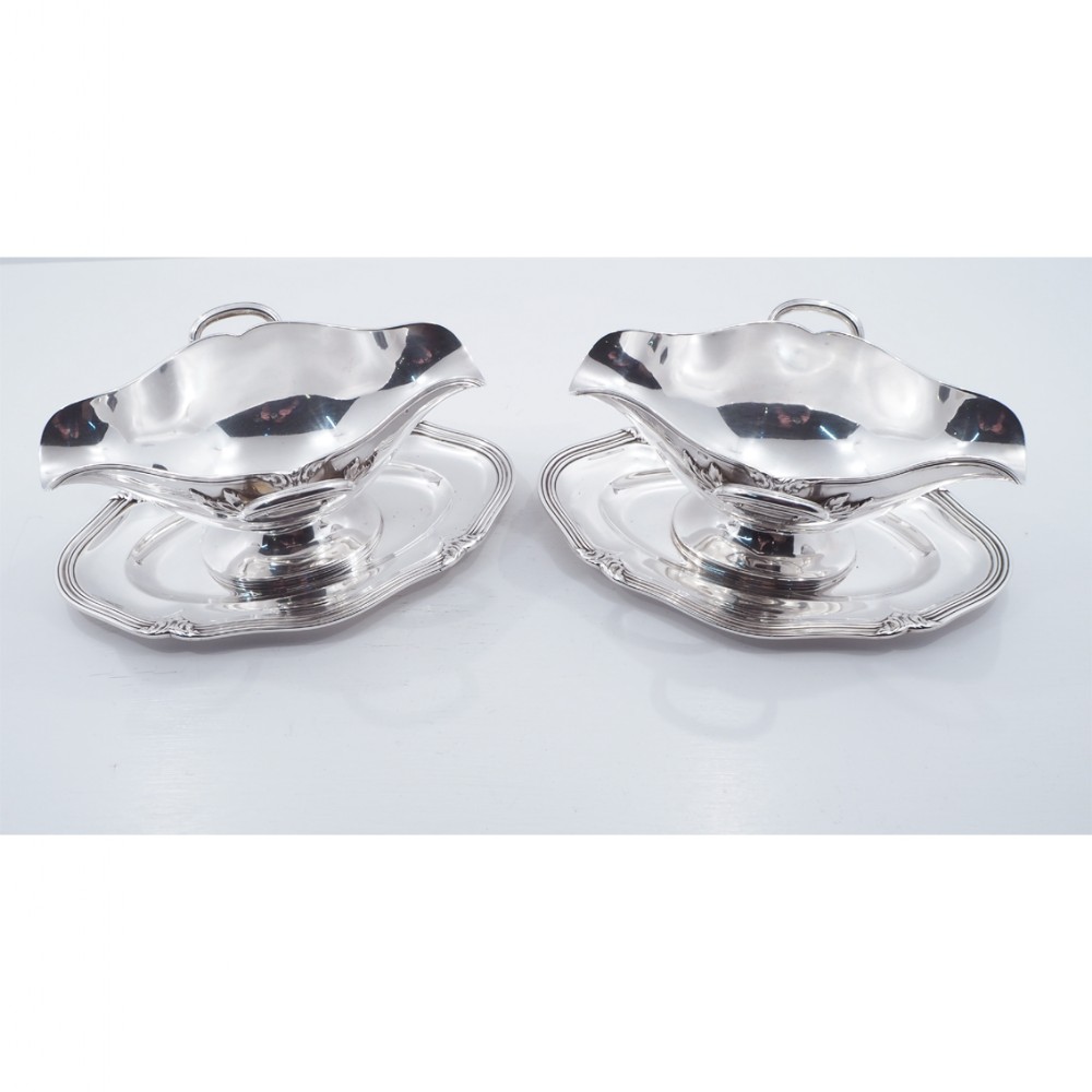 WONDERFUL PAIR OF LARGE SILVER SAUCE TUREENS
