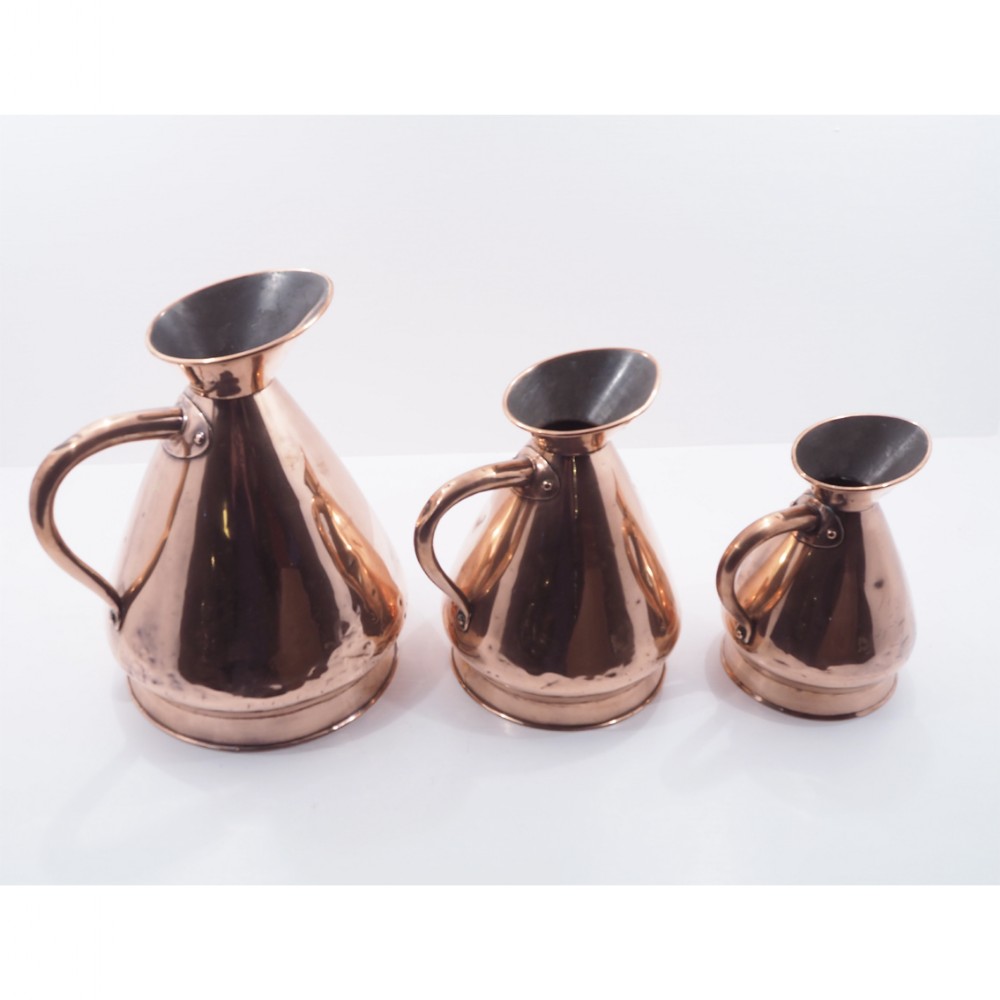 SET OF 3 LARGE VICTORIAN COPPER MEASURES