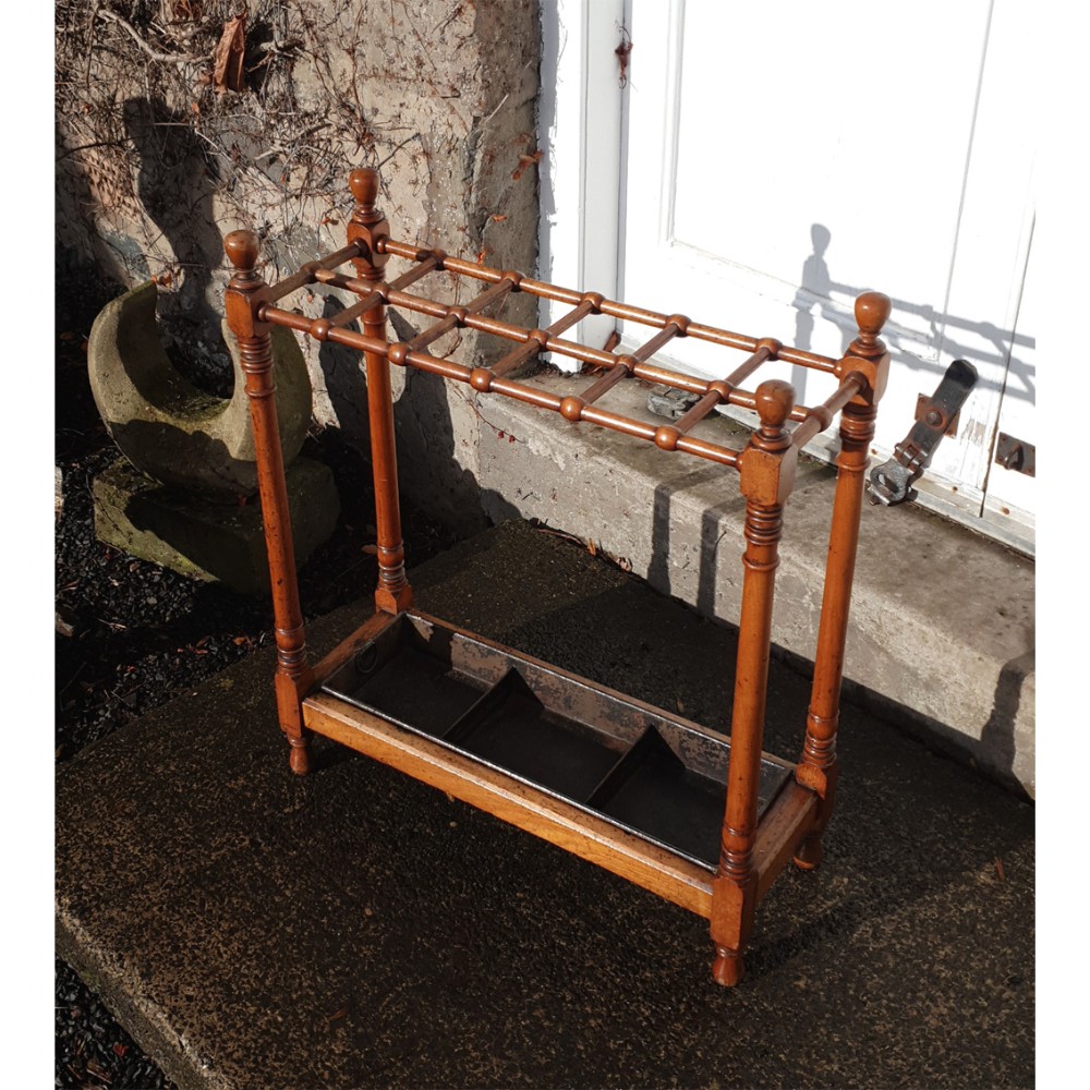 19th CENTURY MAHOGANY STICK STAND