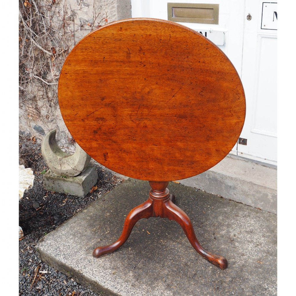 GEORGE III MAHOGANY TILT TOP TRIPOD TABLE