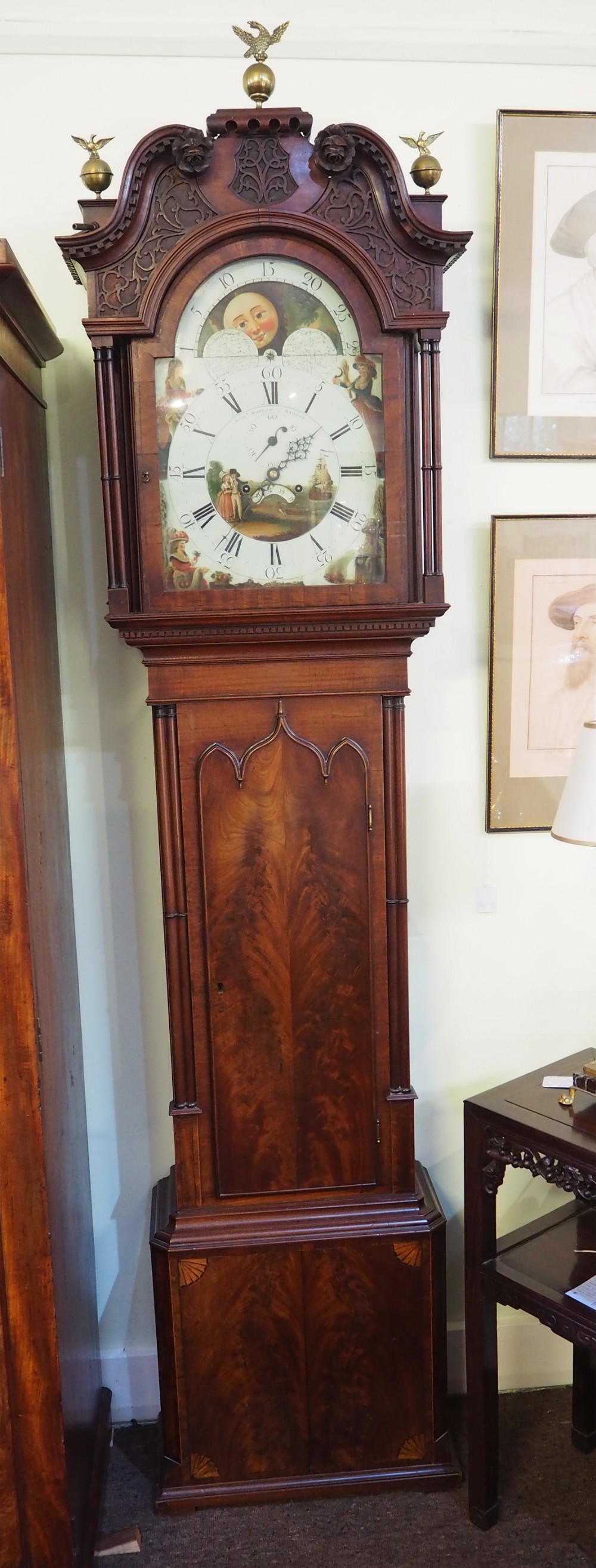FINE 18th CENTURY 8 DAY MAHOGANY LONGCASE CLOCK
