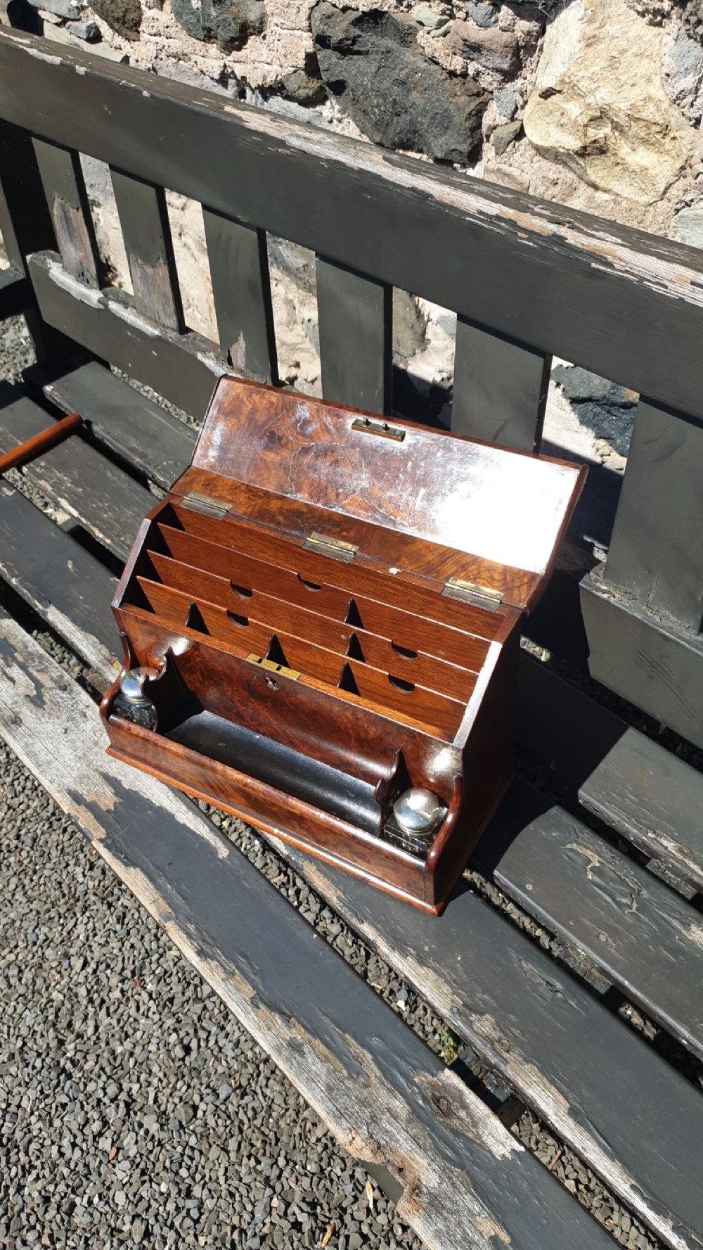 HIGH QUALITY VICTORIAN BURR WALNUT DESK WRITING BOX View IV