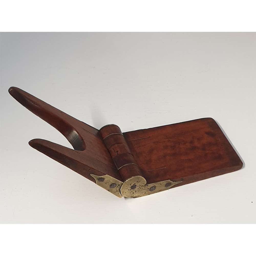 18th CENTURY WALNUT AND BRASS BOOT JACK