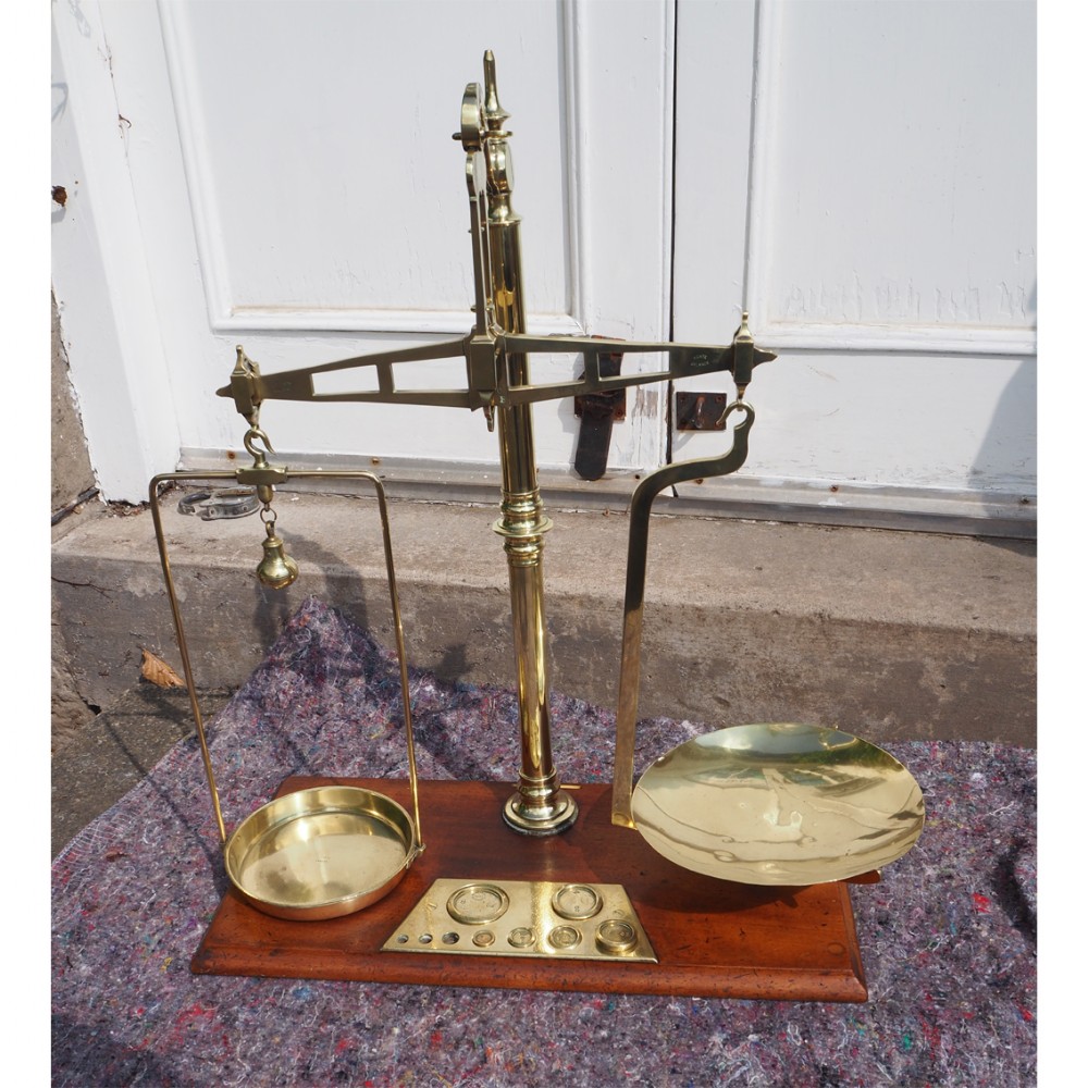 QUALITY SET OF VICTORIAN BRASS GROCERS SCALES