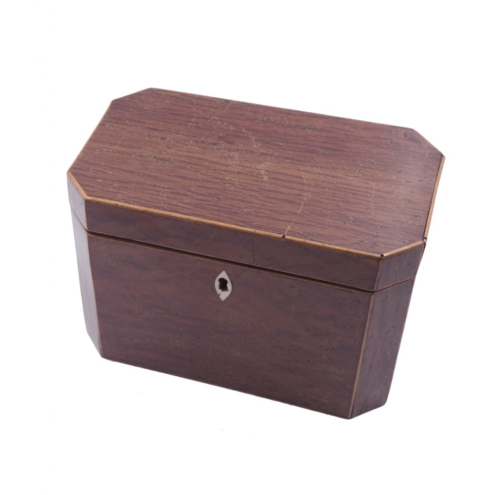 18th CENTURY PARTRIDGE WOOD TEA CADDY
