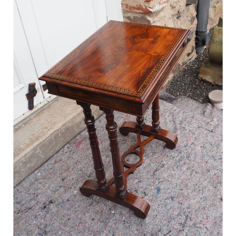 STUNNING SMALL IRISH ROSEWOOD OCCASIONAL TABLE