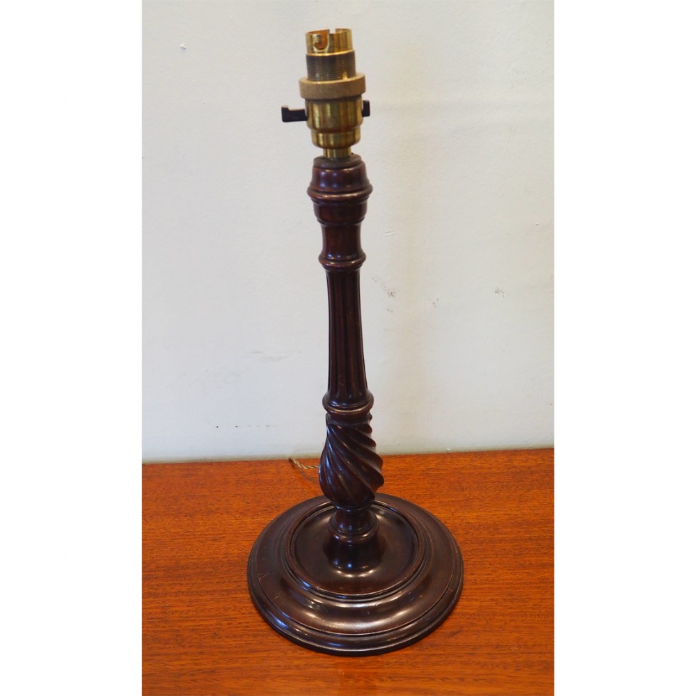 18th CENTURY CONVERTED CANDLESTICK LAMP