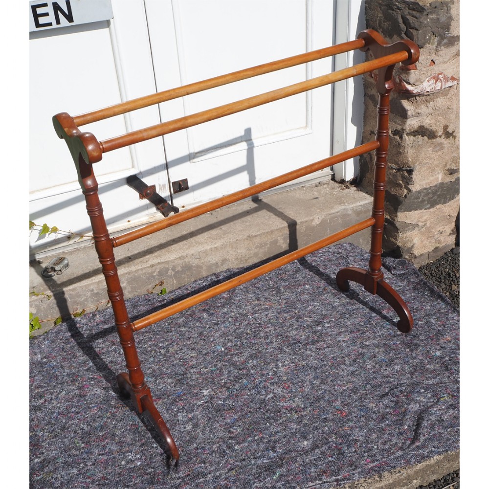 ANTIQUE SCOTTISH SATIN BIRCH TOWEL RAIL