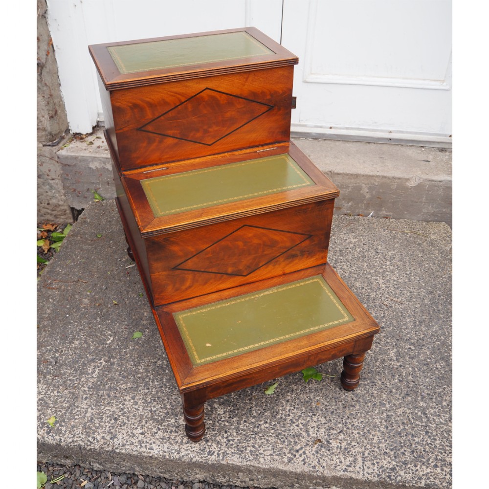 FINE QUALITY GEORGIAN STYLE LIBRARY STEPS