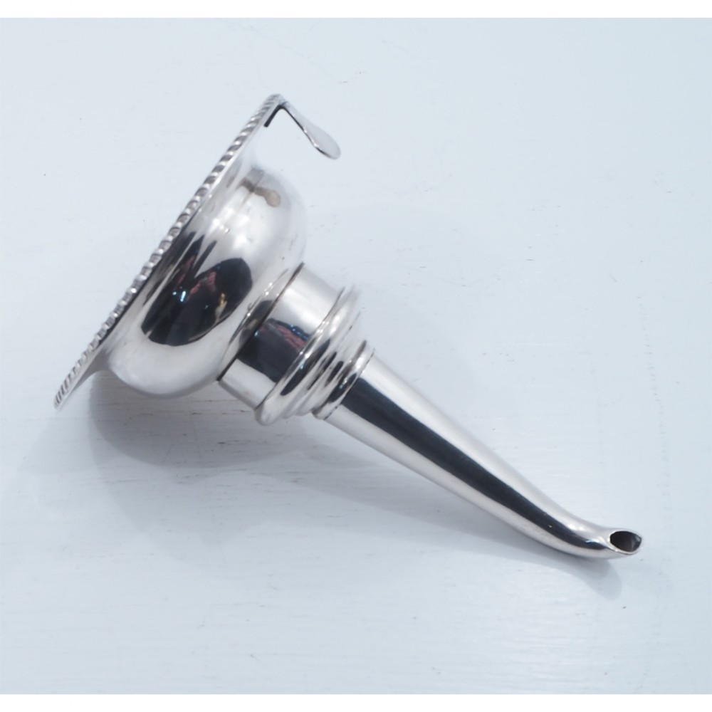 LARGE VICTORIAN SILVER PLATED WINE FUNNEL