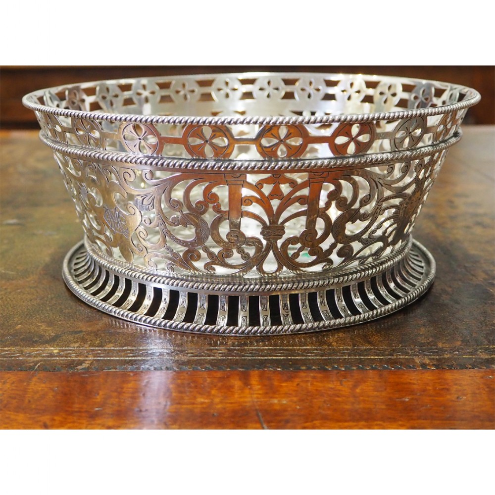 STUNNING LARGE EDWARDIAN SILVER FRUIT BOWL
