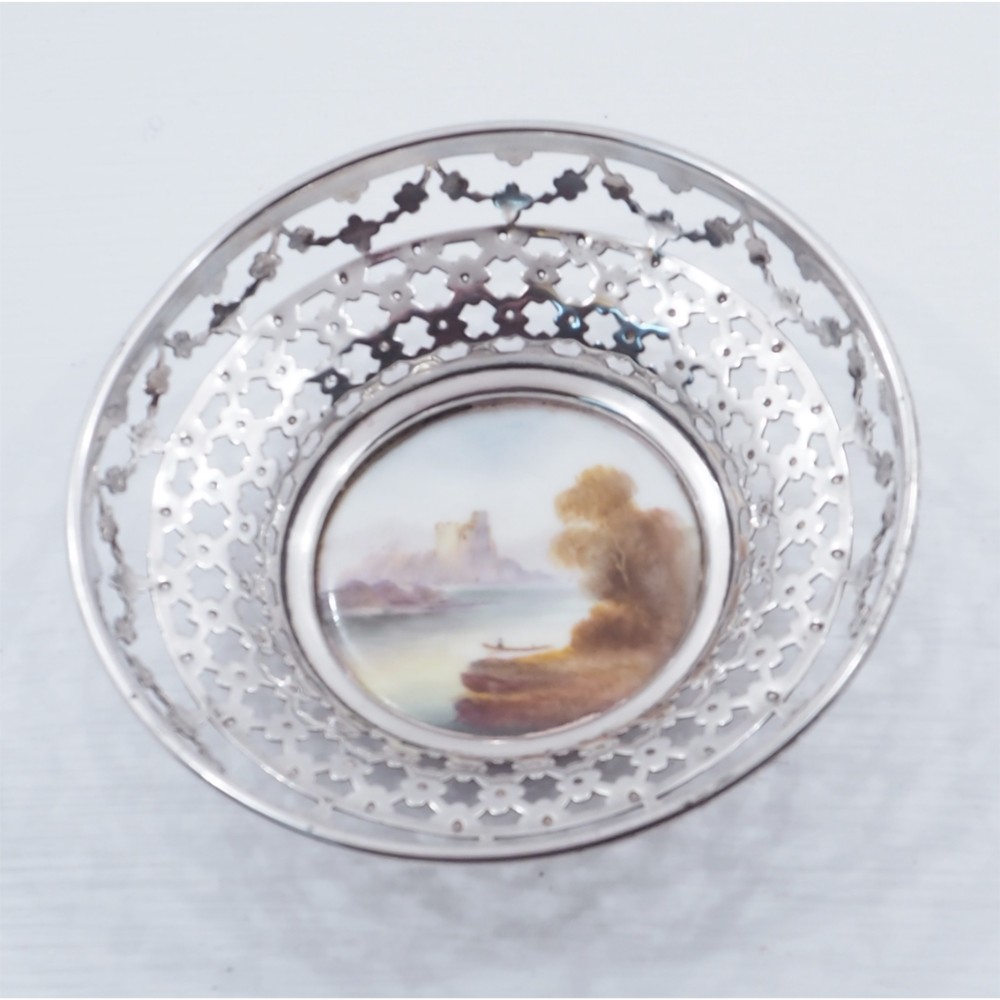 SILVER & ROYAL WORCESTER BONBON DISH