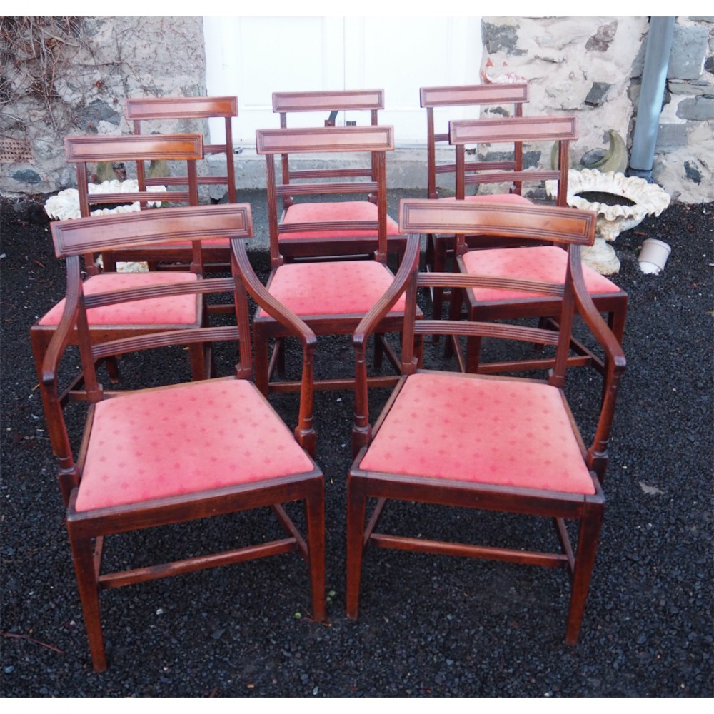 GOOD SET OF 8 GEOGAIN SCOTTISH DINING CHAIRS