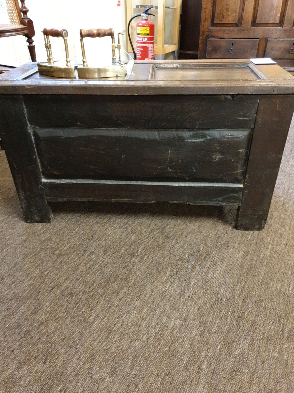 BABY 17th CENTURY CARVED OAK COFFER View VII