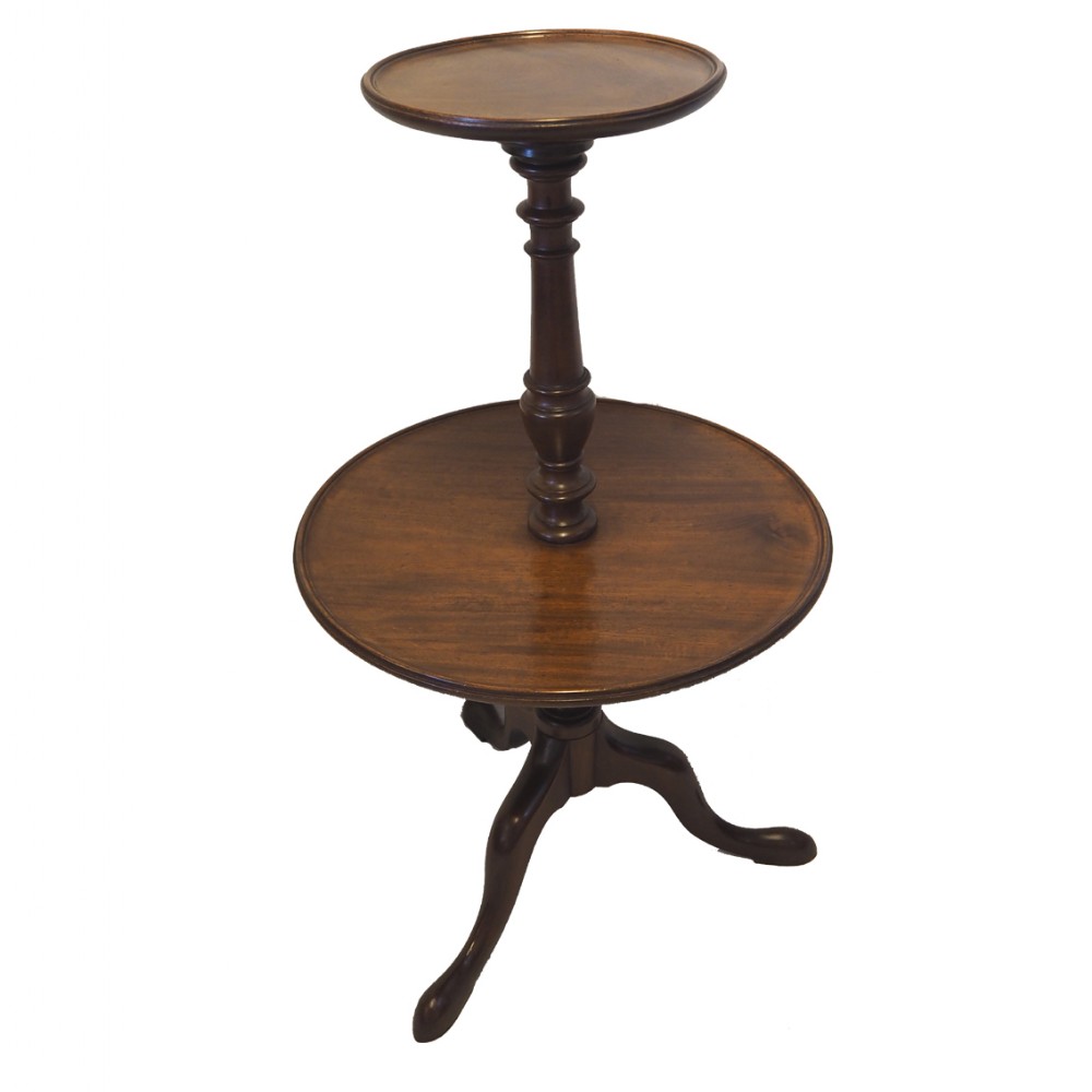 NEAT GEORGIAN MAHOGANY 2 TIER DUMB WAITOR