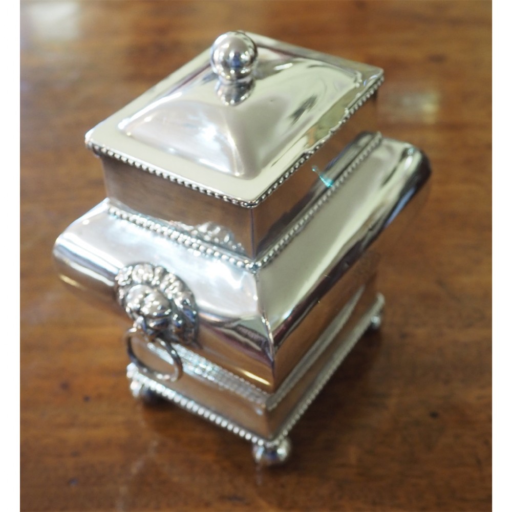 FINE QUALITY SILVER PLATED TEA CADDY