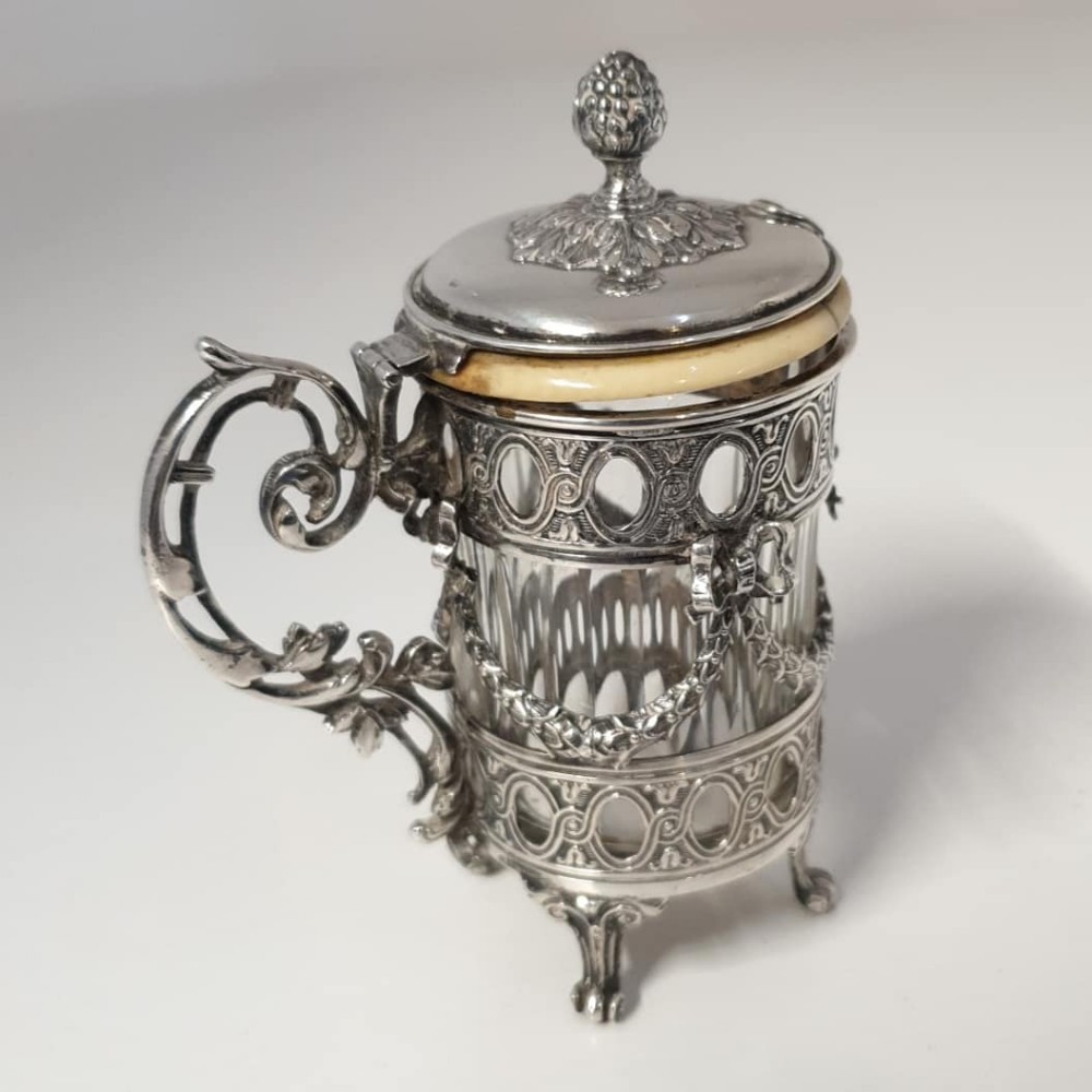 SUPERB FRENCH SILVER MUSTARD POT