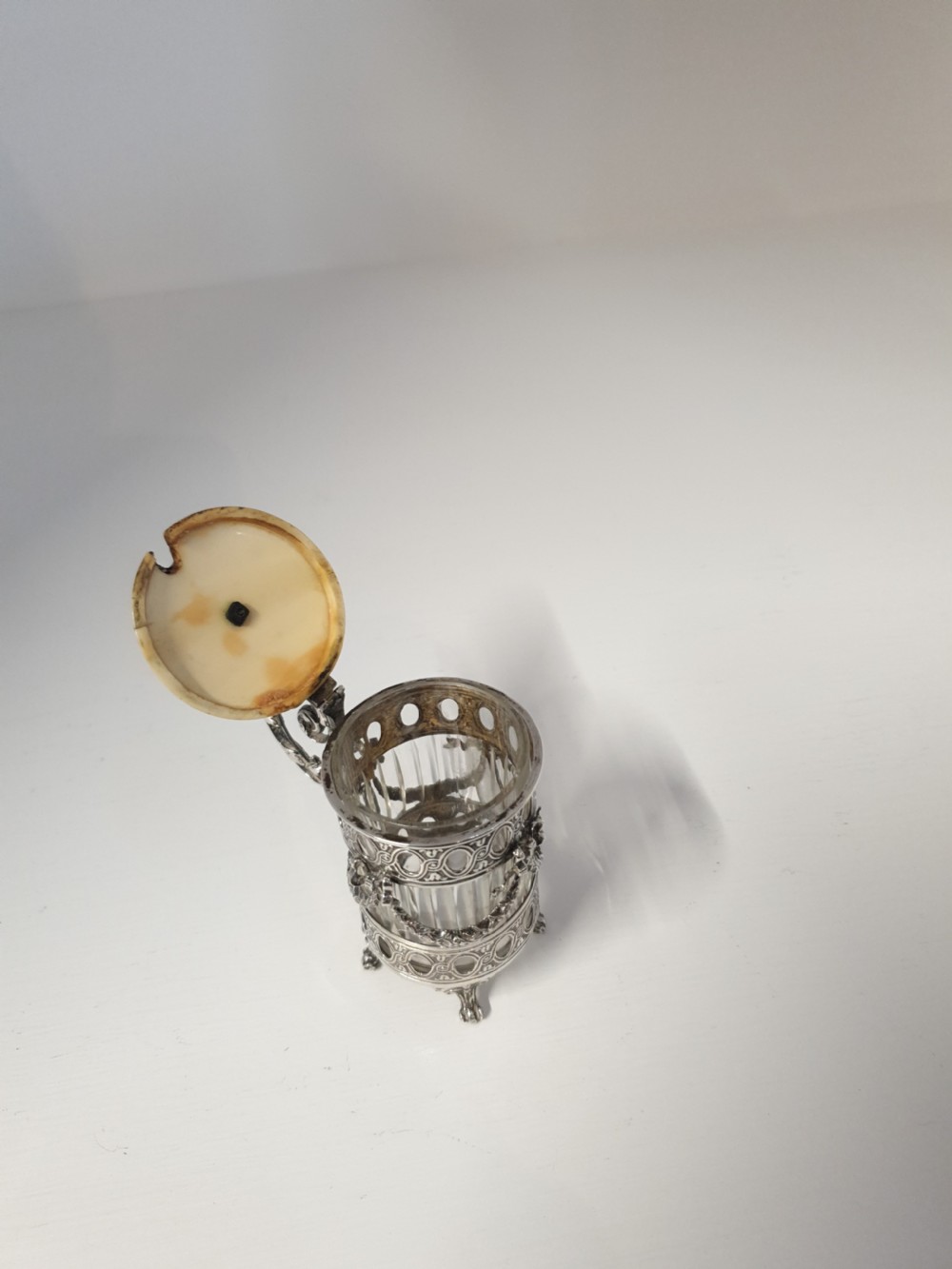 SUPERB FRENCH SILVER MUSTARD POT View V