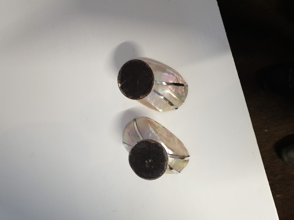 UNUSUAL PAIR EDWARDIAN SILVER SALT CELLARS View V