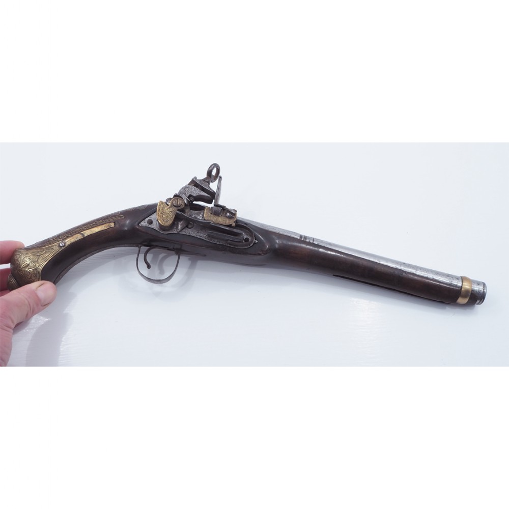 GEORGIAN SPANISH MIQUELET FLINTLOCK PISTOL 