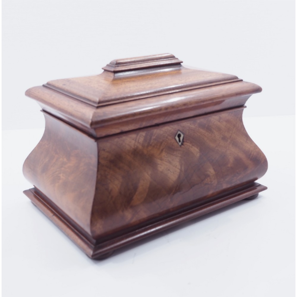 SUPERB VICTORIAN BOMBE SHAPED TEA CADDY