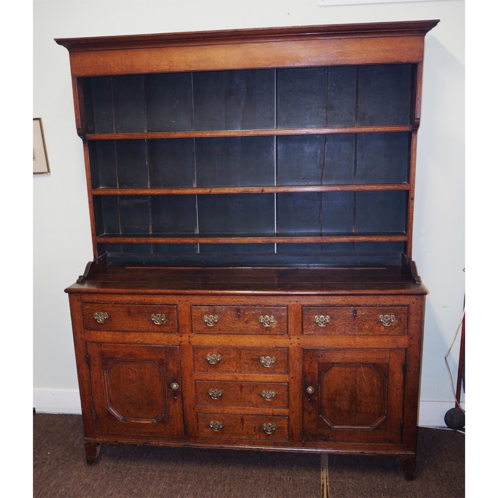 18th CENTURY GEORGIAN OAK DRESSER & RACK